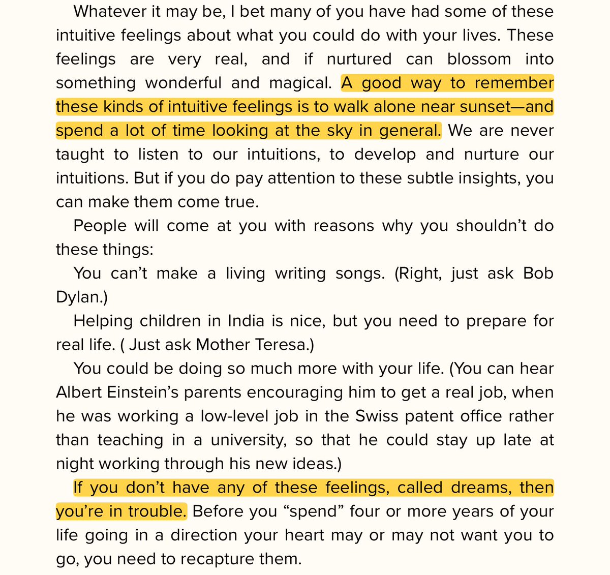 On dreams and intuition